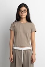 Cotton Modal Slim Fit Crewneck T-Shirt - Image 5