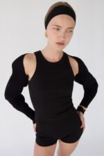 Ribbed High Neck Tank Top - Image 4