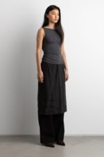 Ruched High Neck Tank Top - Image 2