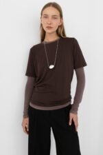 Cotton Modal Crewneck T-Shirt - Image 4