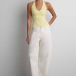 Ribbed Knit Halter Tank Top