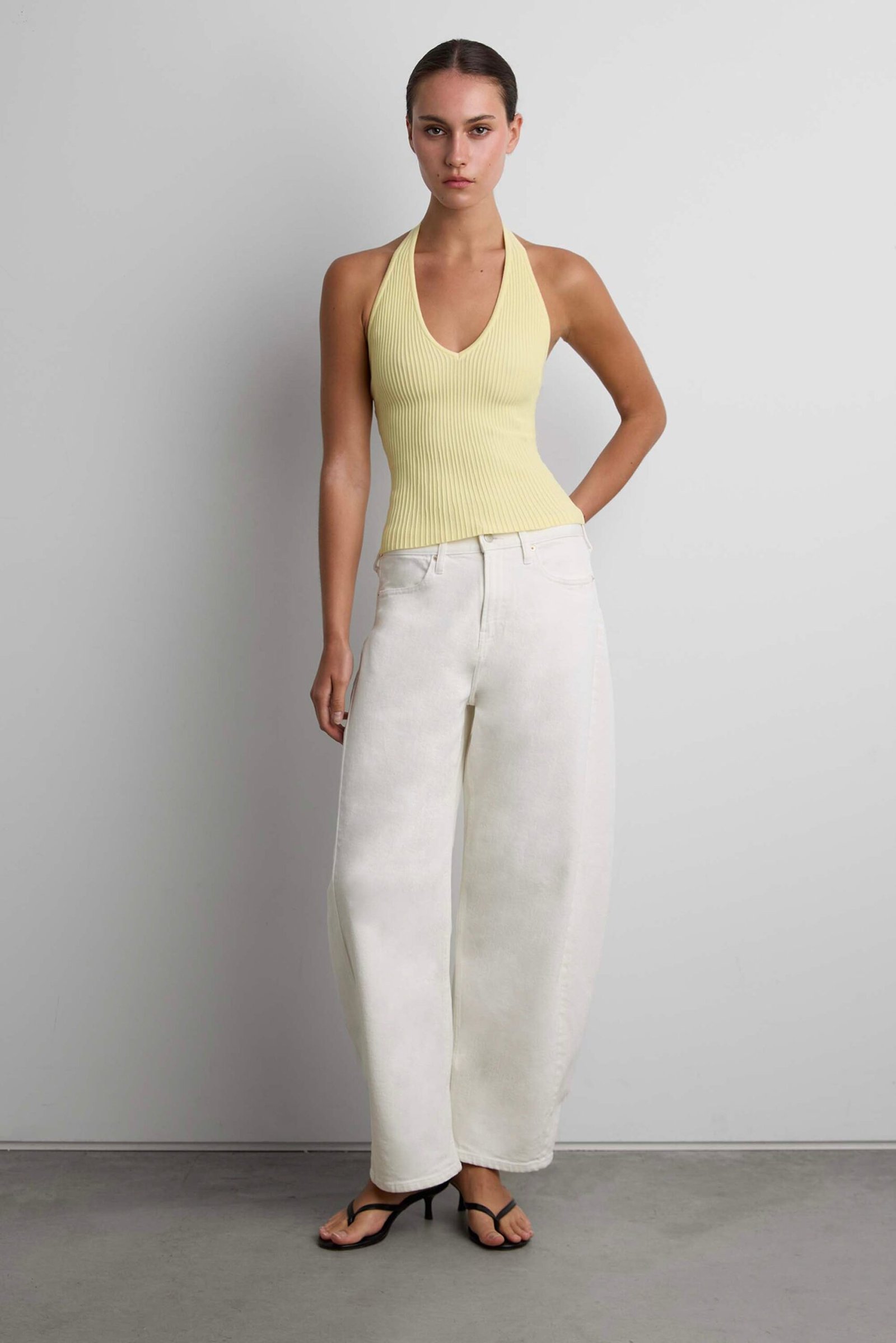 Top-15840_Lemonade-1.jpg Ribbed Knit Halter Tank Top - Image 1