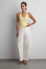 Ribbed Knit Halter Tank Top - Image 4
