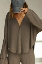 Relaxed V-Neck Cardigan - Image 5