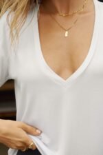 Plunge V Neck Tee - Image 2