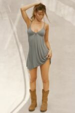 Cowl Back Mini Dress - Image 3