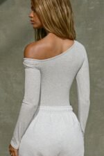 Off Shoulder Twist Long Sleeve - Image 3