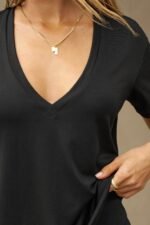 Plunge V Neck Tee - Image 2