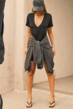 Plunge V Neck Tee - Image 4